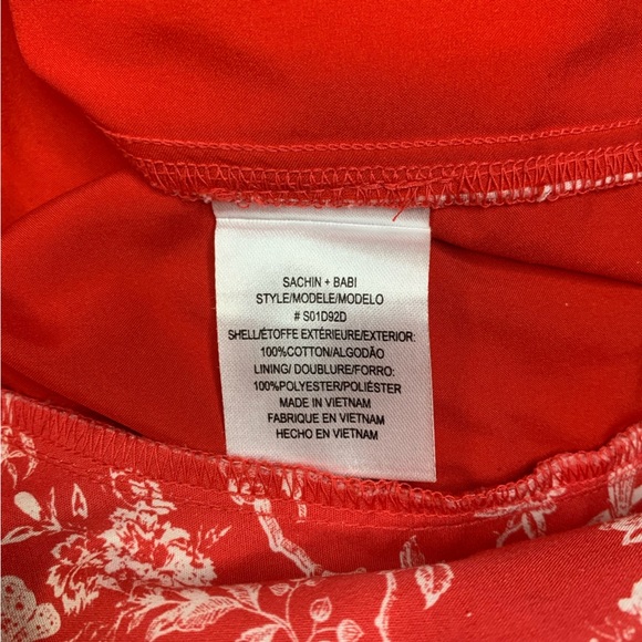 Sachin & Babi 12 Floral Bird Print Ruffles Anthropologie Feminine - Picture 15 of 16